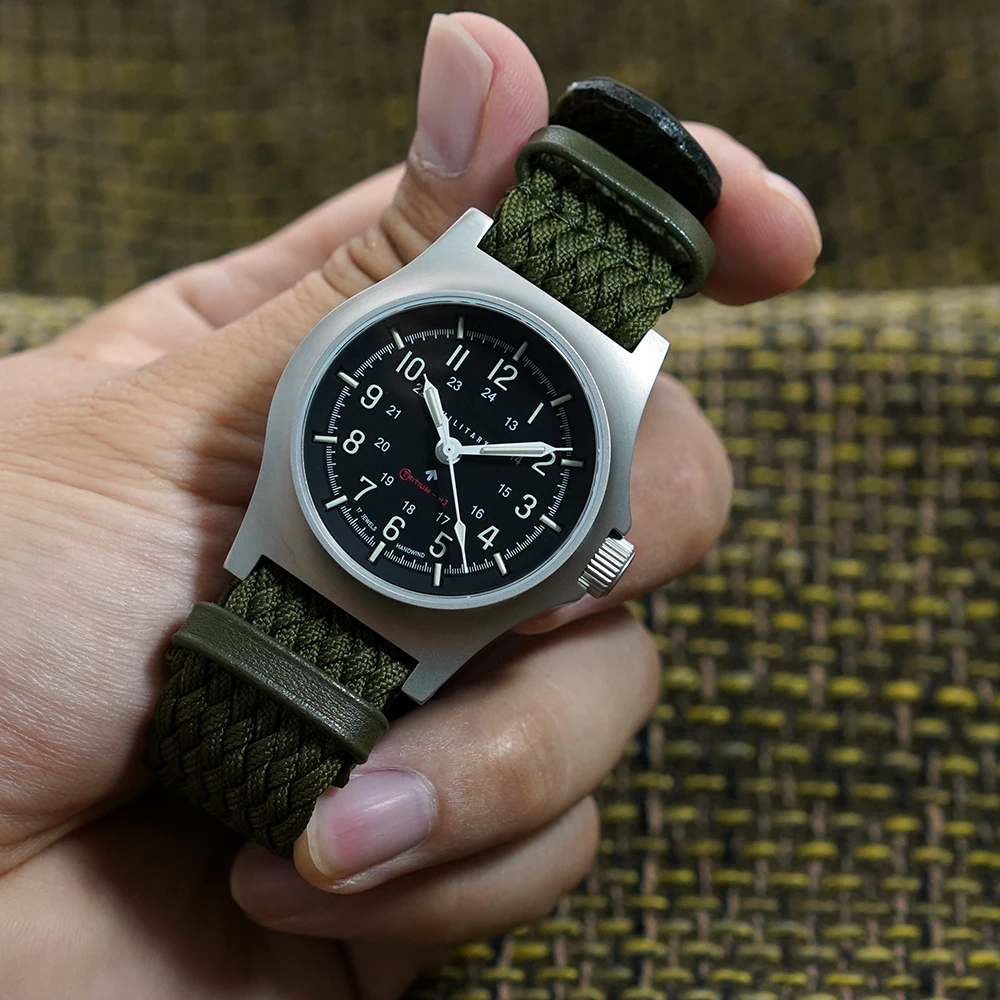 Merkur jam tangan militer antik jam tangan angin tangan mekanis pria jam tangan safir baja noda bercahaya Reloj Hombre