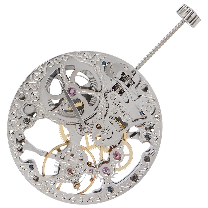 6498 Mechanical Watch Movement 21600 Bph For ETA 6498 Watch Hand Winding Hollow Skeleton Movement Accessories