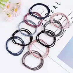 10pcs/lot Hairs Bands Solid Color Elastic Rubber Band Headband Scrunchie Hair Accessories for Hair Women Girl