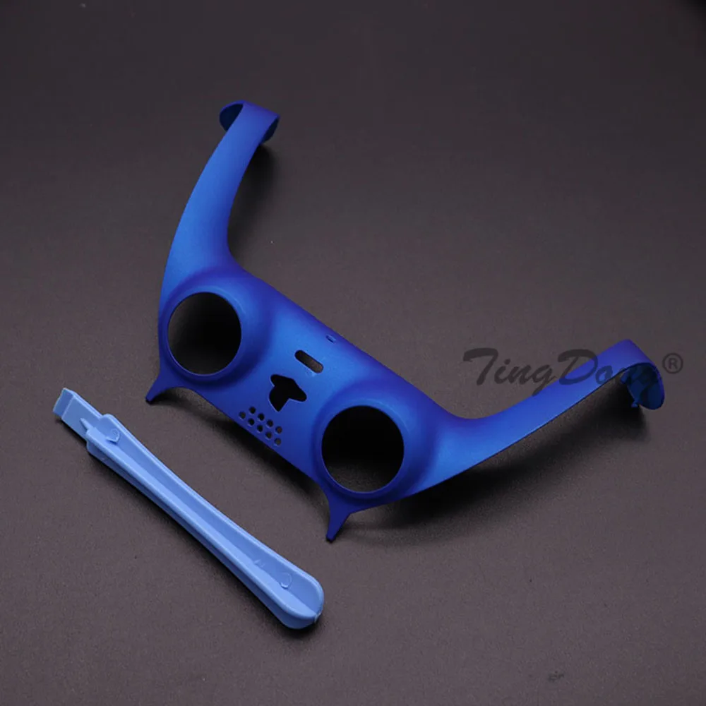 Chroom/matte gamepad handvat decoratieve strip voor PS5 controller joystick handvat shell cover met koevoet