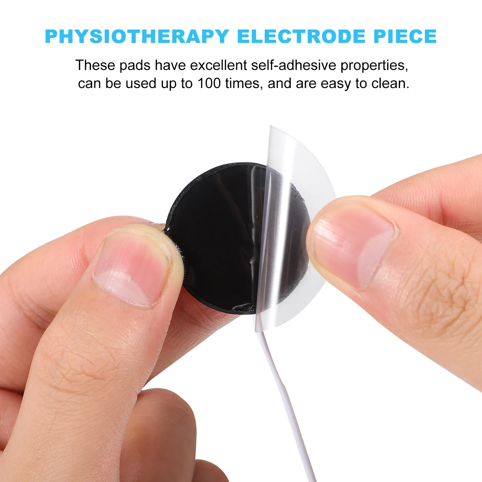 

10 Pcs Massage Pad Round Electrode Pads for Bed Self-adhesive Machine Portable Household Neck Professional Silicone Replacement