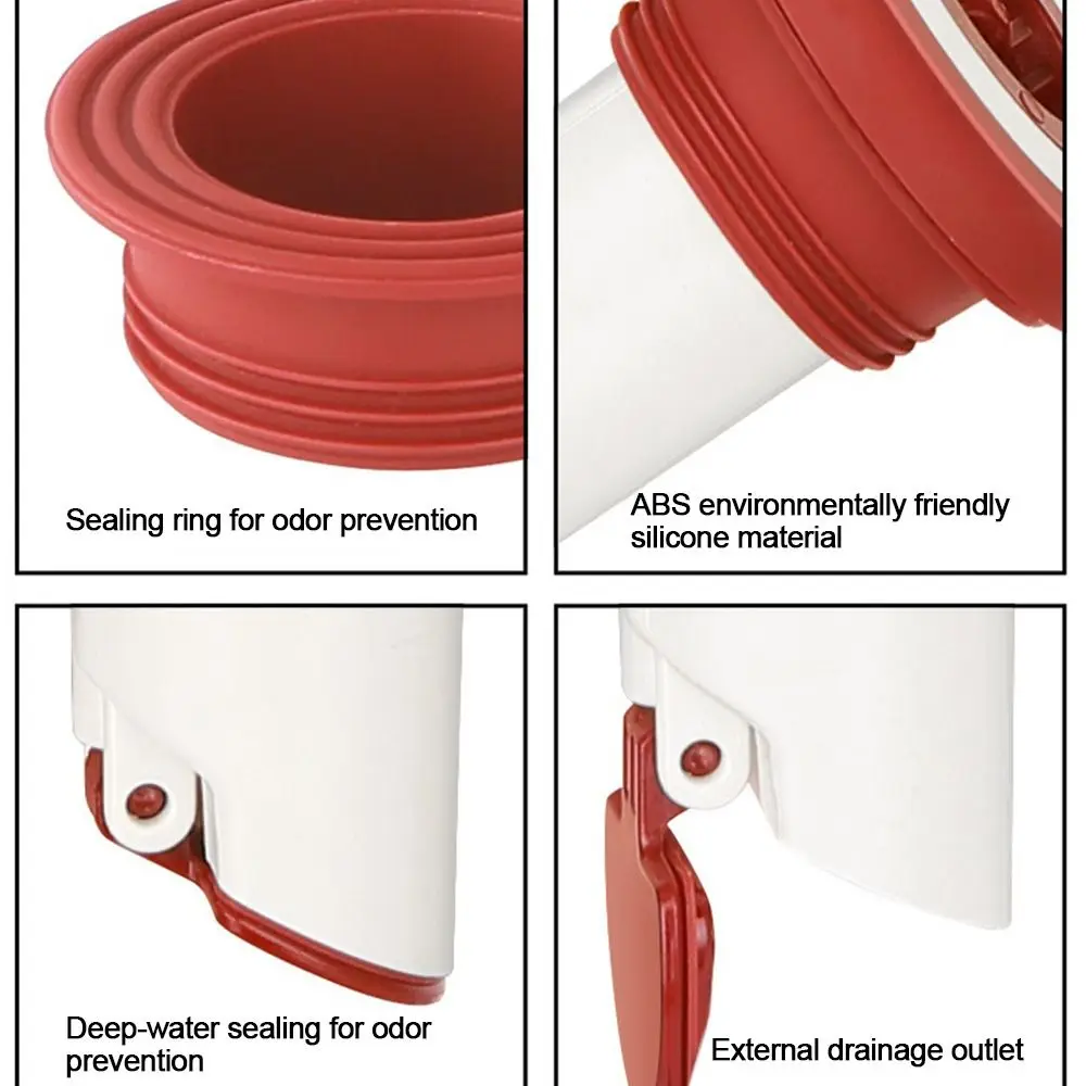 Useful ABS Shower Floor Drain Backflow Preventer Anti-odor Fast Drainage Floor Drain Dectable Universal Sink Strainer