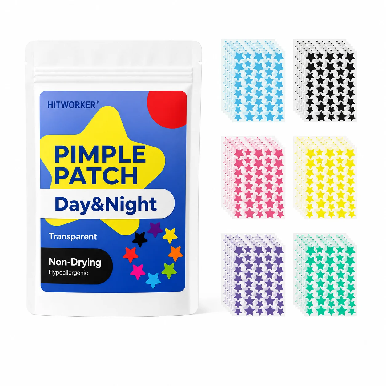 960PCS Pimple Cover Patches, Clear-Look Hydrocolloid Beauty Patches For Day And Night Use, Cute Star Patch Easy Peel Spot Cover