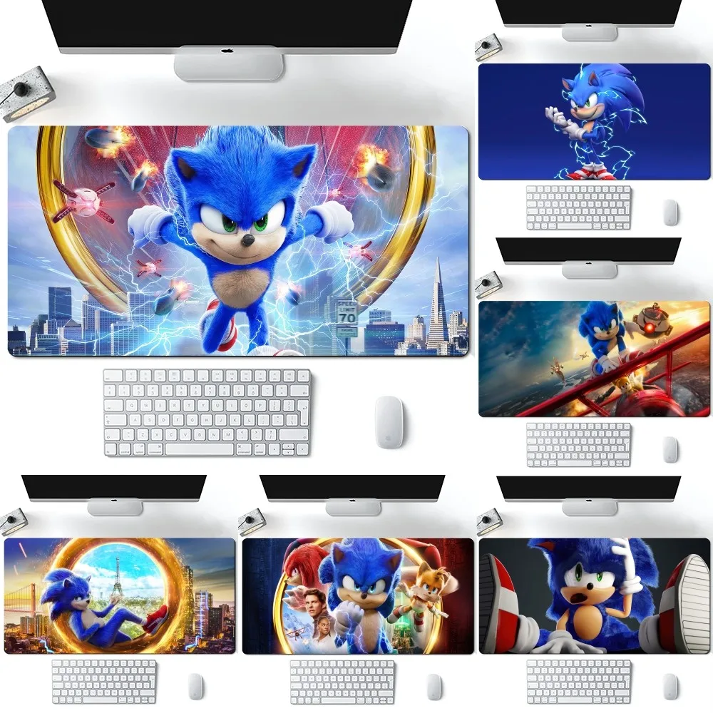 Hot Game Cartoon S-Sonic The H-Hedgehog Mousepad Computer Laptop Gamer Pad PC Gaming Accessories Desk Mats