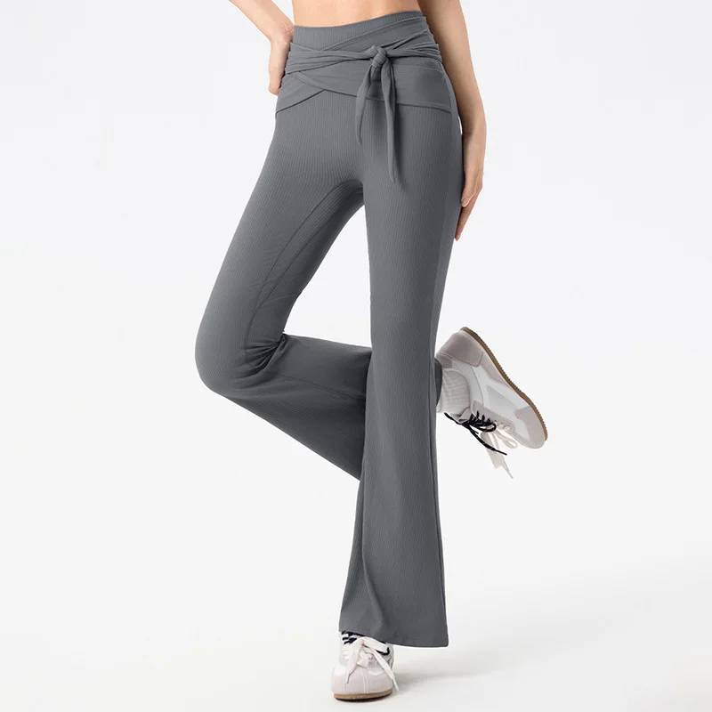 

Расклешенные леггинсы для йоги с высокой талией для женщин, широкие дышащие спортивные штаны, расклешенные длинные брюки для современных танцев, классических тренировок