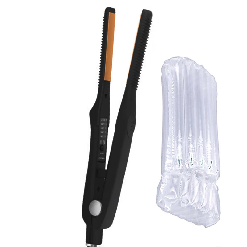 NONE 2-in-1 Haarglätter & Lockenstab Kleines Glätteisen Keramik-Haarcrimper Wellenformer für Kurzhaar Glättungs- und Lockenstyling-Werkzeug 3