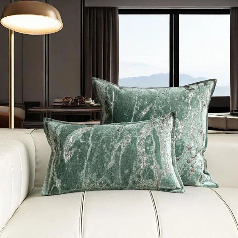 Design Luxury Cushion Cover 30x50 50x50cm Green Square Pillowcase For Home Hotel Bed Living Room Sofa