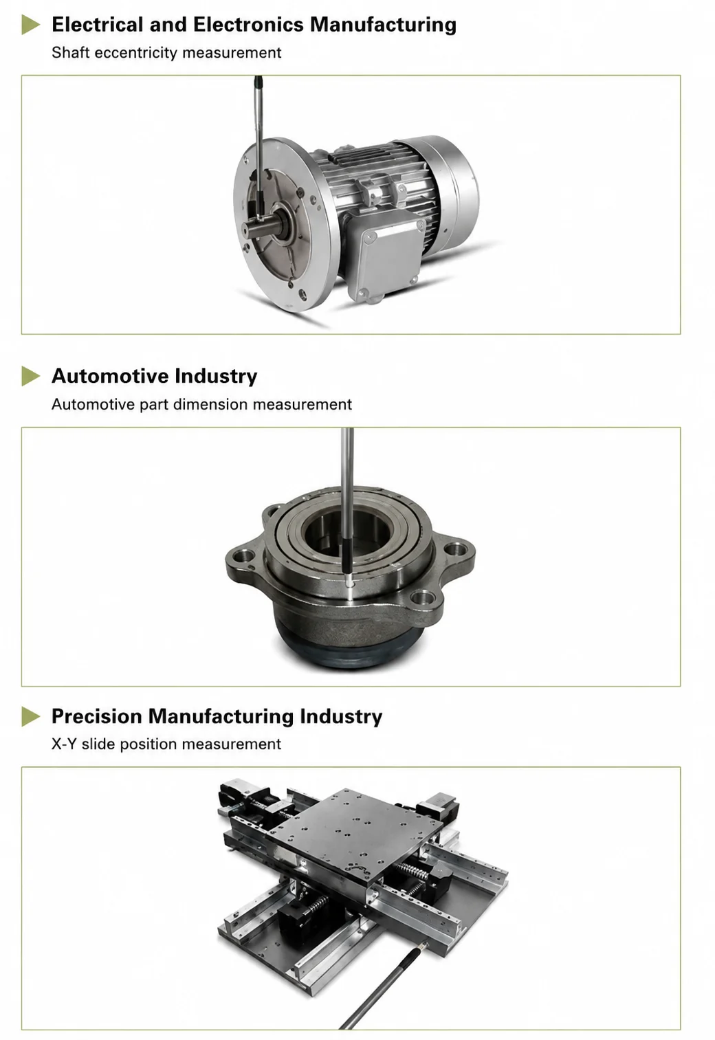 2026 Type High Precision Contact Displacement Sensor RS485 0.1um Resolution for Motor Shaft Eccentricity Measurement 10mm Range