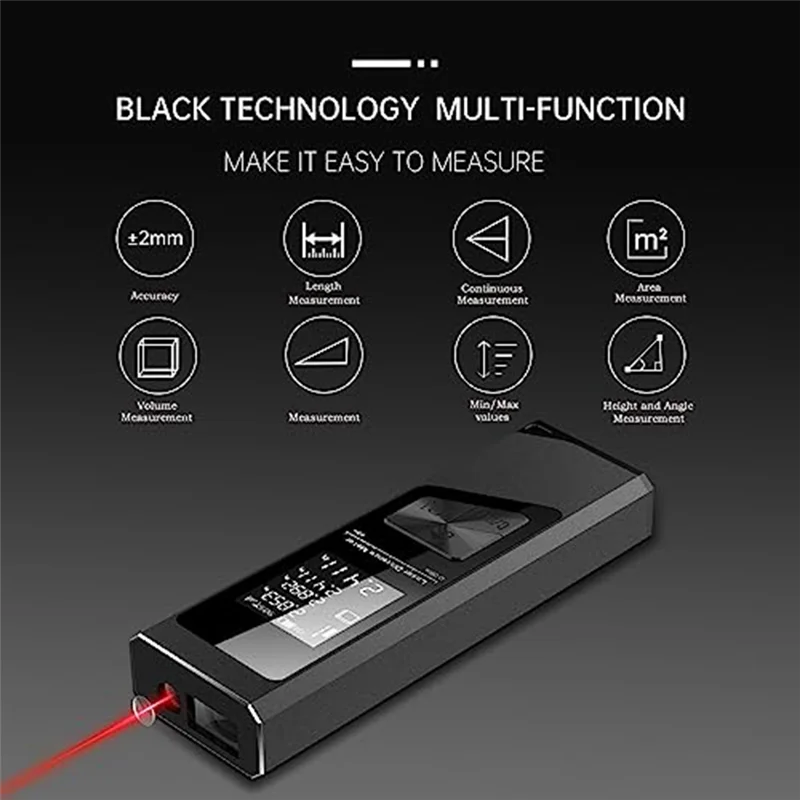 

131Ft Portable Home Laser Measuring Tool ±1/16 Inch Accuracy Drop-Proof With Electronic Level Function