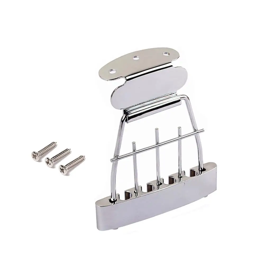 4 弦テールピースブリッジアーチトップギターテールピース頑丈な鋼亜鉛合金ギターパーツ