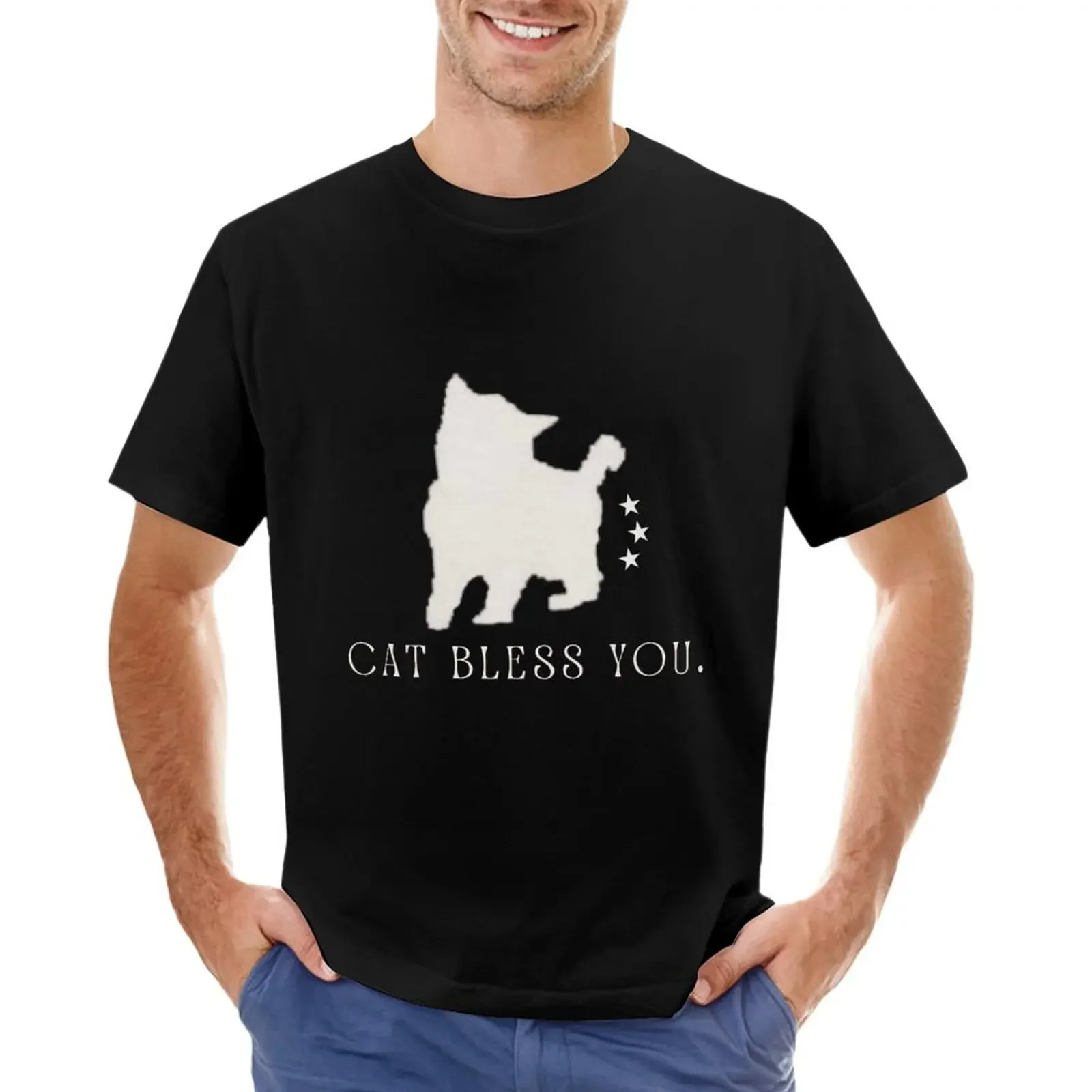 

Cat Bless You Dupe T-shirt cute tops anime mens big and tall t shirts