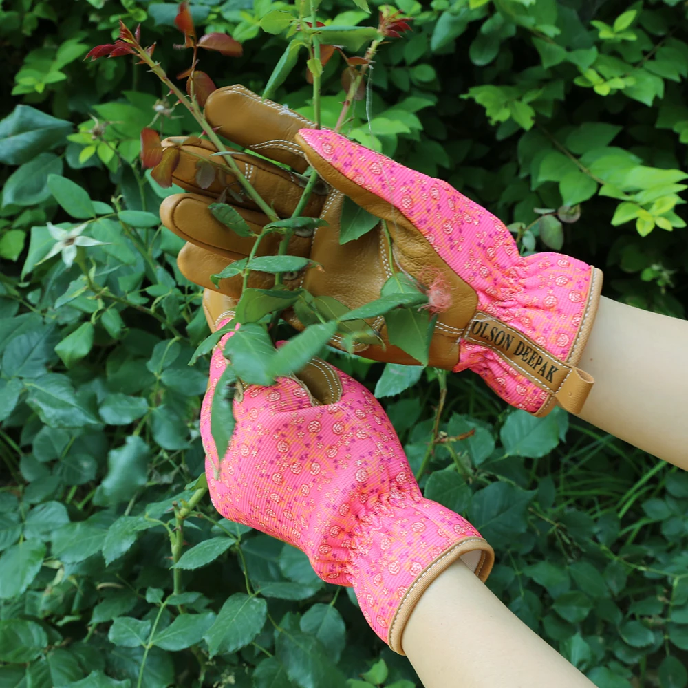 Womens Leather Garden Gloves - Cartoka