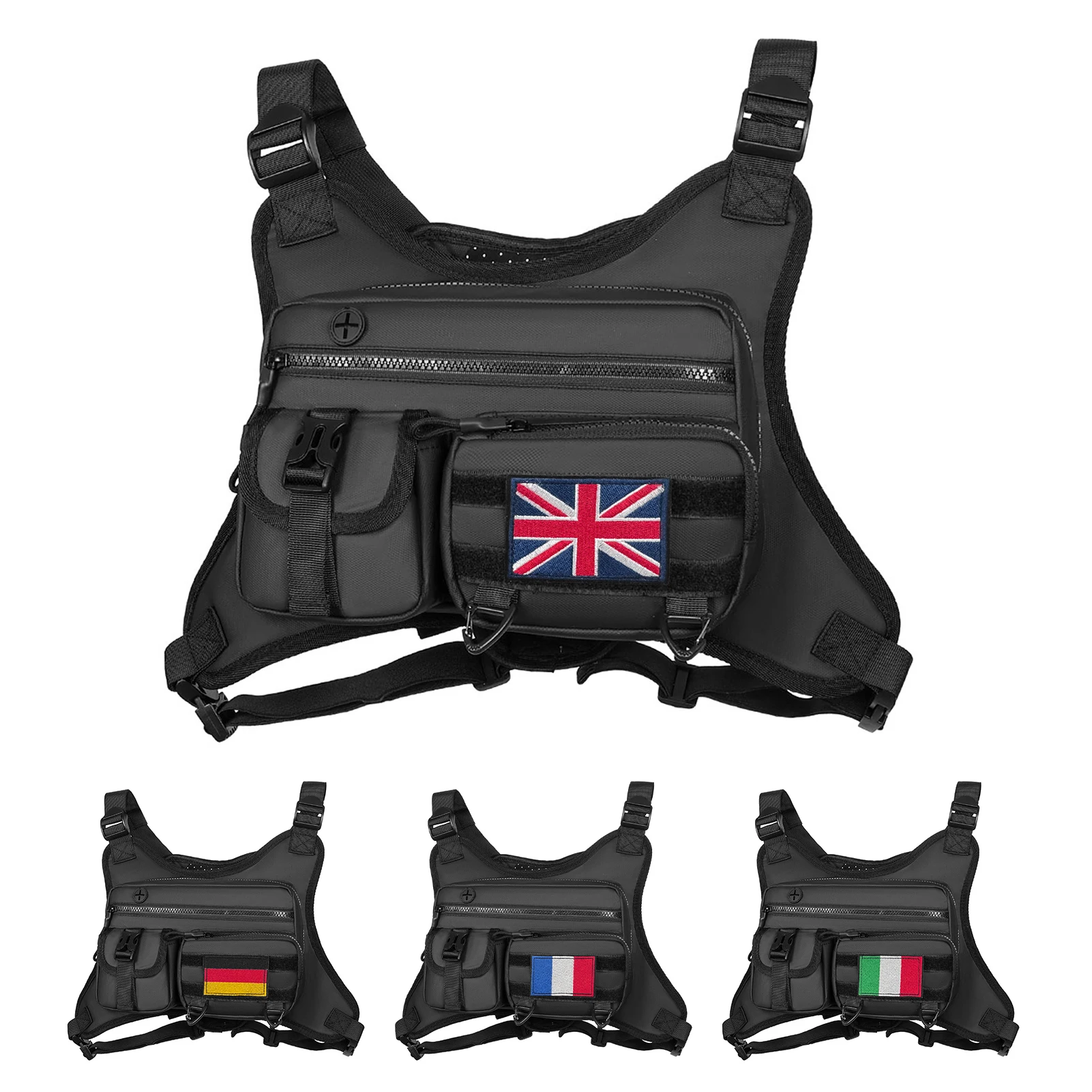 

Running Chest Bag Chest Bag for Running Sports Chest Bag Lightweight With Phone Holder Extra Storage Men Front Running Vest Bag