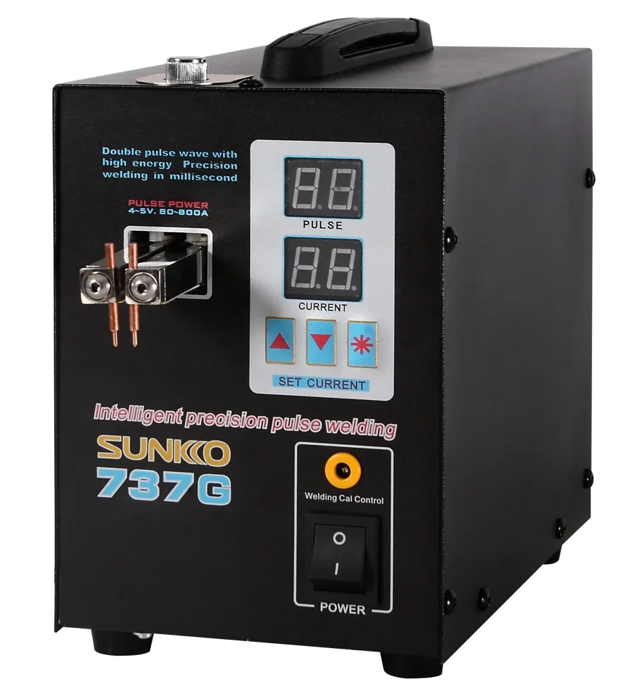 SUNKKO 737G Double Digital Double Pulse Small Battery Welding Machine English Panel Battery Spot Welder