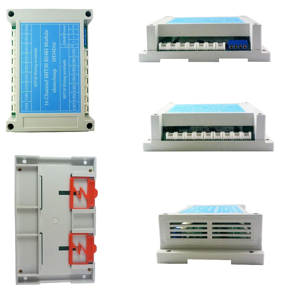 Humidity Collector Module SHT30 SHT3X Sensor Remote acquisition Controller Digital Thermometer&16CH RS485 Temperature