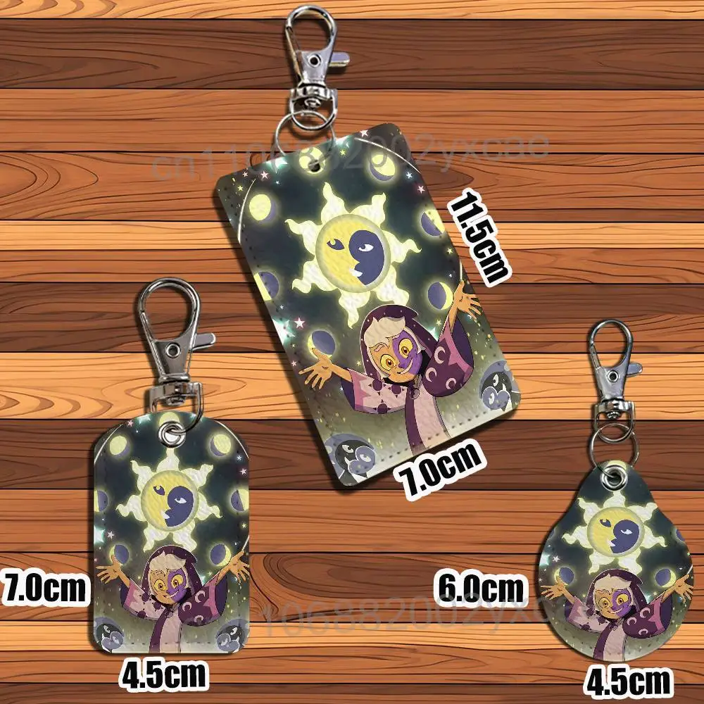 Manga art Amity Blight Luz Noceda Owl House Keychain Holder Suitable For Subway Bank Card Bus Card Case Badge Holder Wallet Card