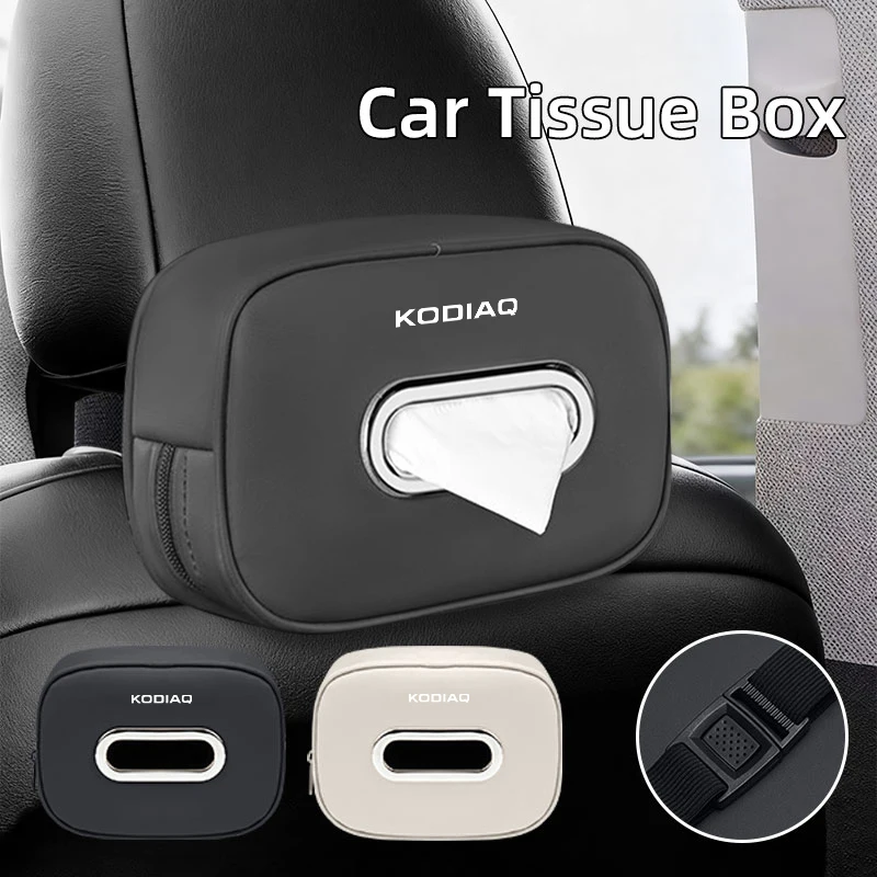 Caja de pañuelos para coche, caja de almacenamiento de servilletas de cuero PU, caja de pañuelos para reposabrazos, accesorios para coche para Ford Focus Mk2 Mk3 Fiesta Ranger Mondeo S-MA