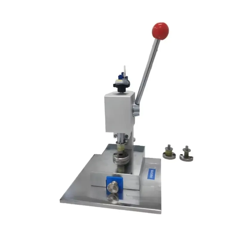 Small Manual Coin Cell Battery Disc Cutter Machine for Button Cells Electrode Cutting Separator Punching