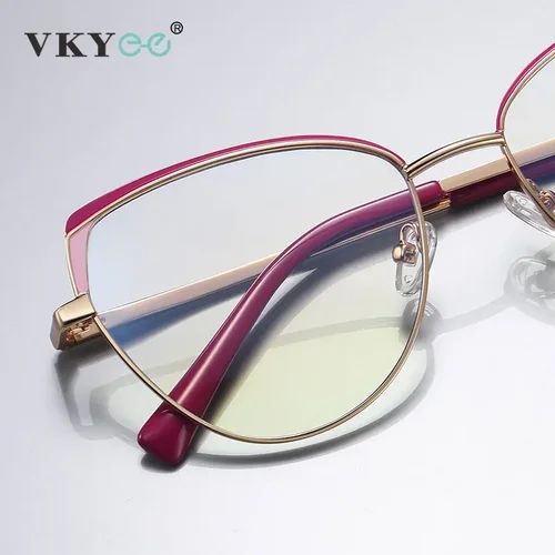 Imagen 2 del producto VICKY, gafas de lectura de diseño a la moda para mujer, montura óptica rosa, gafas graduadas personalizadas antiluz azul para ordenador 3105