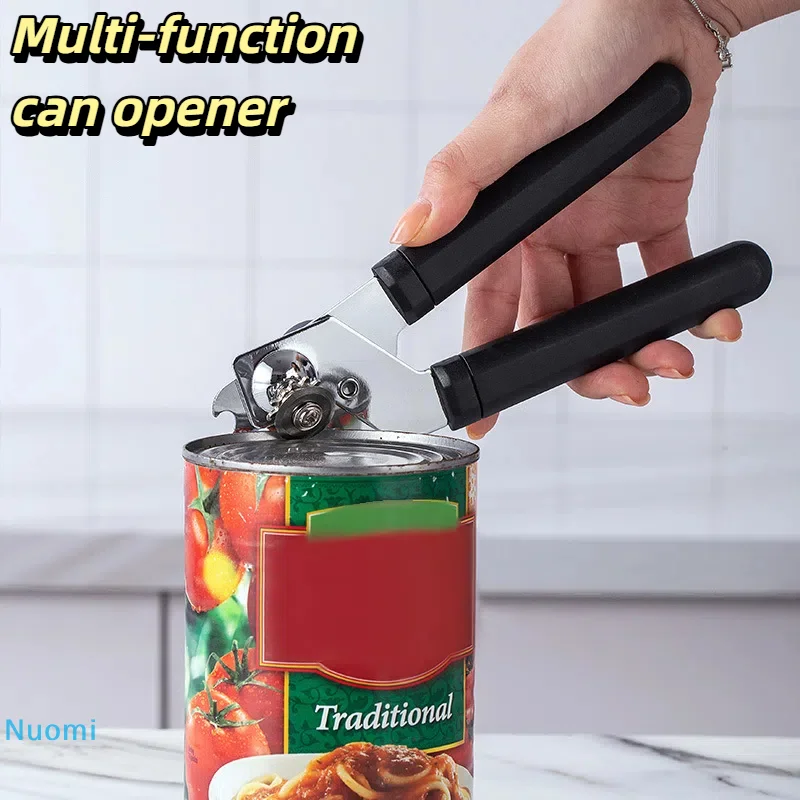 

Stainless steel multi-function can opener Professional Manual Can Opener Craft Beer Grip Can Opener Bottle Opener Kitchen tools