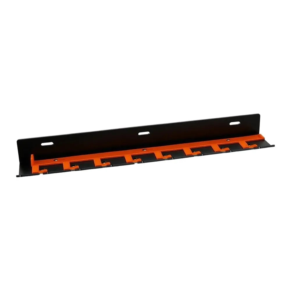 Sturdy Wall Mounted Pneumatic Tool Organizer with Sliding Lock Mechanism Built for 14 Inch Standard Air Tools and Workshop Use
