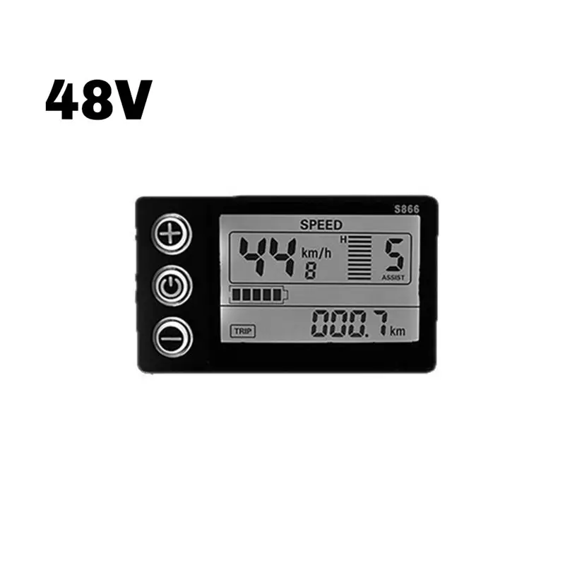 X12A-S866 Electric Bike Bicycle Display LCD Meter For Intelligent Controller Ebike Panel SM Plug 48V