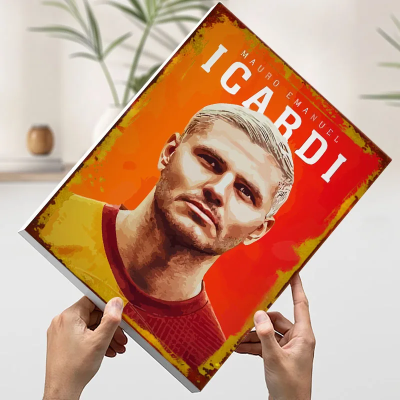 ماورو إيكاردي يطبع ملصق لاعب كرة القدم مخصص حائط لوح رسم الفن ديكور المنزل الحديث اللوحات الزخرفية صور #3