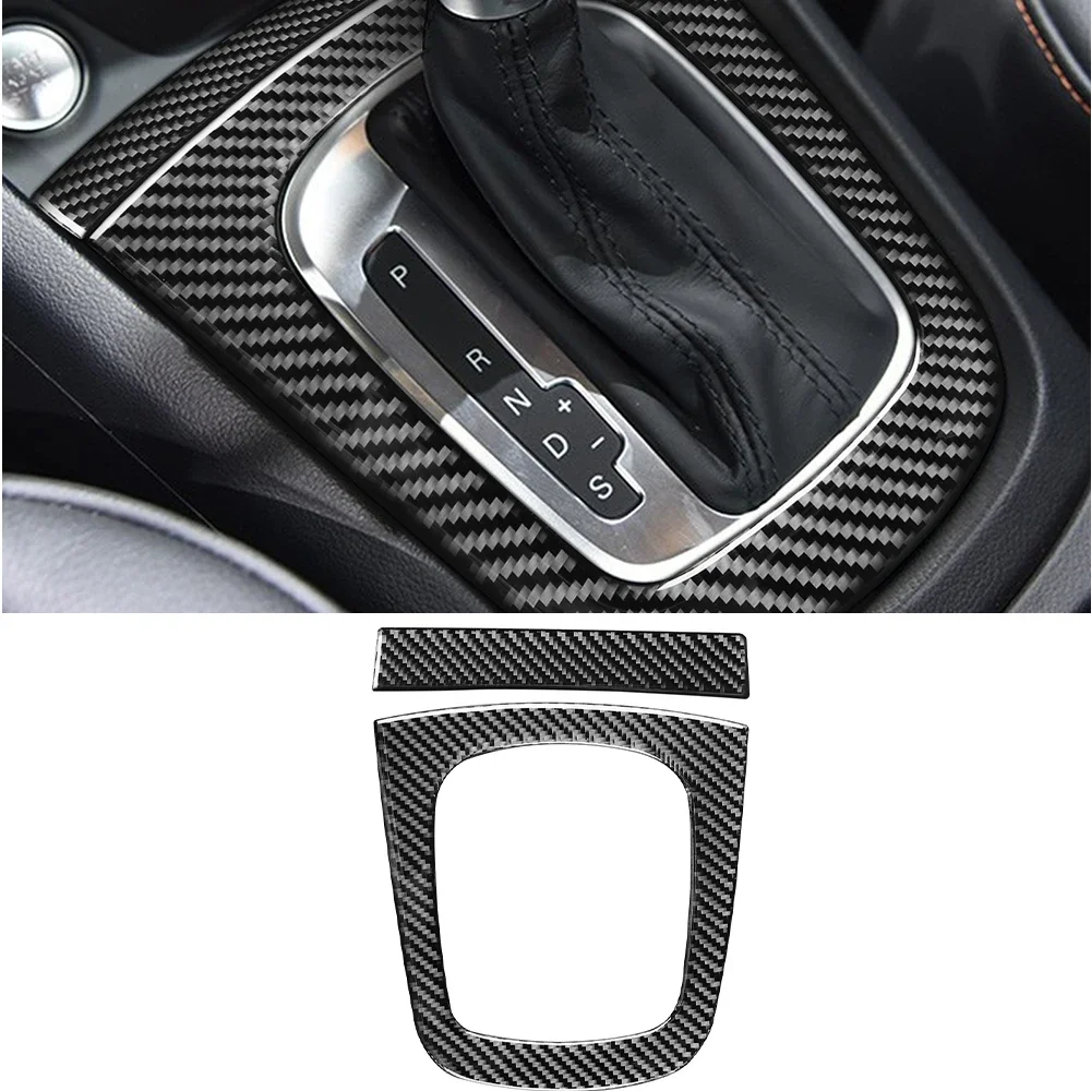 

For Audi Q3 Center Console Gears Decoration Sticker Cover Decal Black Carbon Fiber Car Accessories Fits 2013 2014 2015 2016 2017