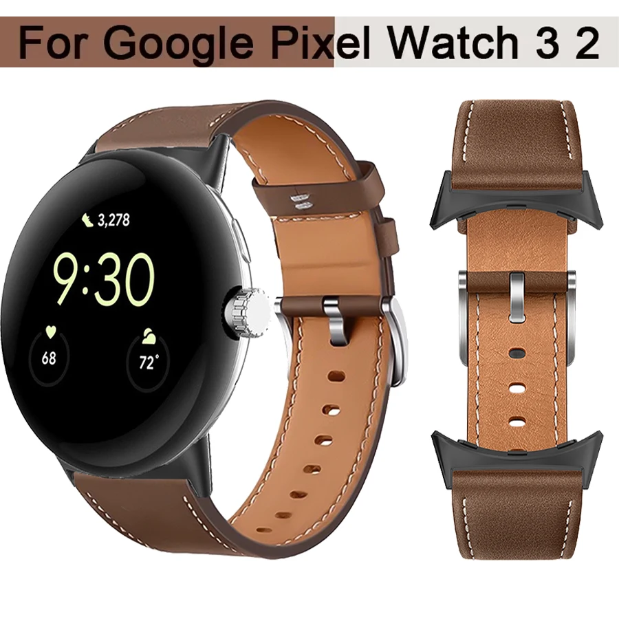

Кожаный ремешок для Google Pixel Watch 3 41, 45 мм, сменный браслет Correa, браслет для Google Pixel Watch 2 3, аксессуар для ремня