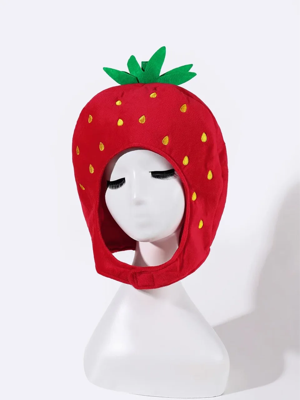 Hat Strawberry Plush Fruit Cap Beanie Adult Party Cosplay Novelty Funny Beanies for Women Halloween