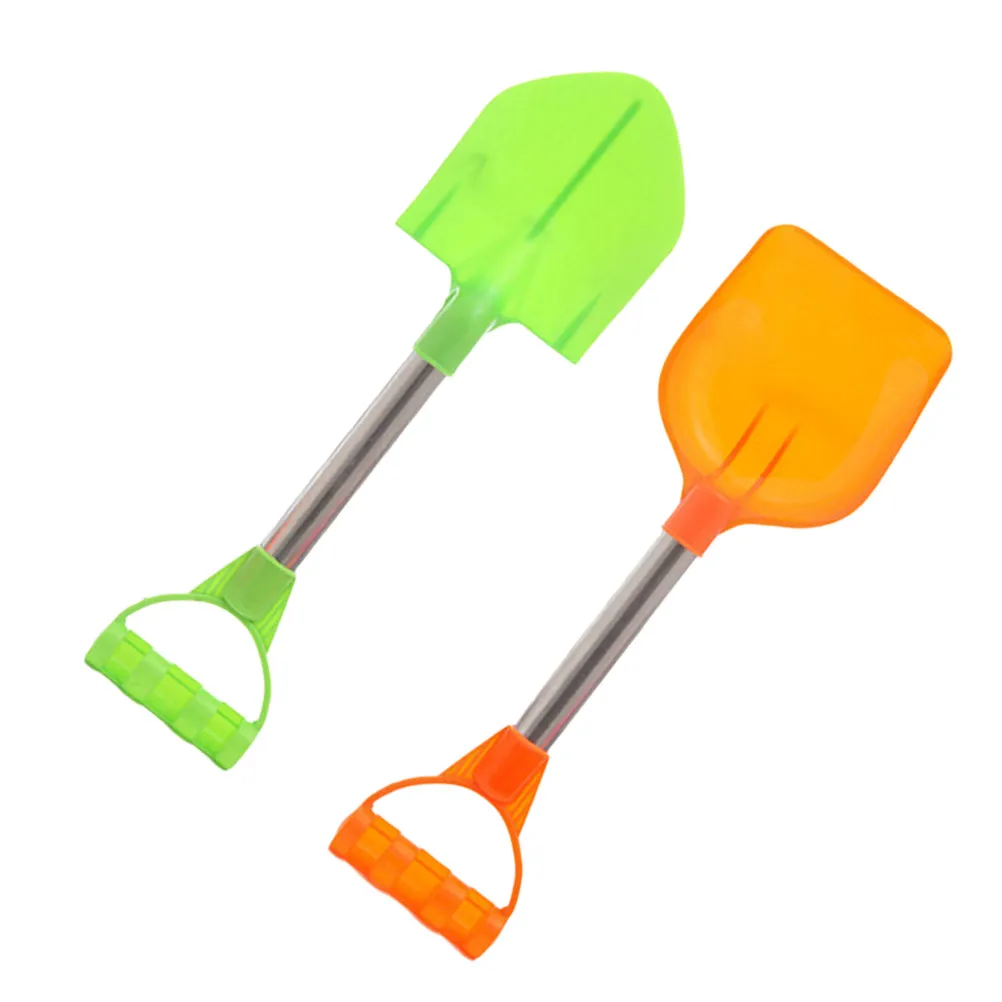 2Pcs Small Size Sand Shovels for Toddlers Lightweight Safe Premium Plastic Beach Sand Play Tool for Sandbox Backyard