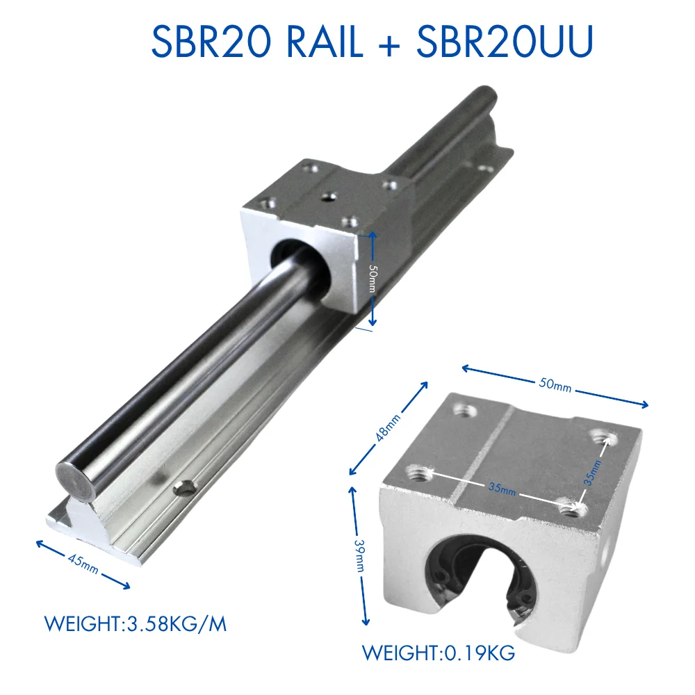 High-Precision Carbon Steel & Aluminum Linear Guide Combo Kit-3-Axis Smooth Easy Assembly CNC Router Table