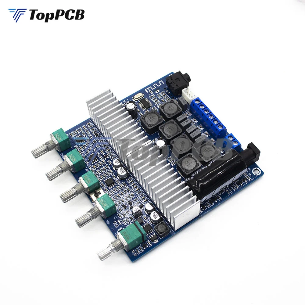 2.1 Channel TPA3116D2 Bluetooth 5.0 Audio Power Amplifier Board DC 12-24V 50W+50W+100W Sound Amp for Car Home Speaker Subwoofer