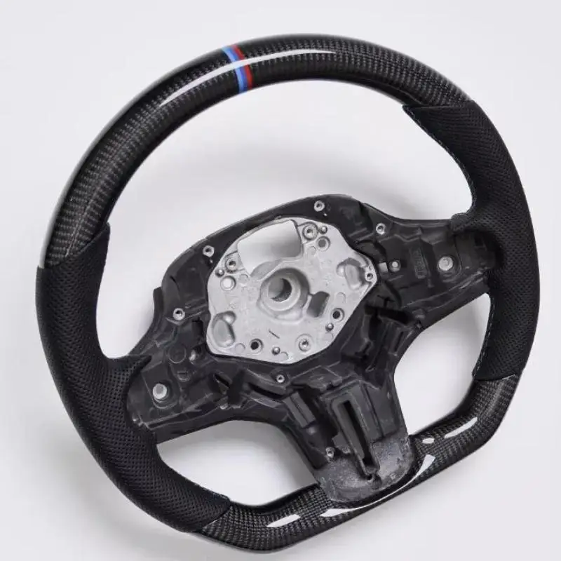 1 قطعة سيارة عالية الجودة ألياف الكربون الحقيقية عجلة القيادة لسيارات BMW G30 G14 G11 G05 X3M X4M X5M 2019-2022 عجلة توجيه السيارات #3