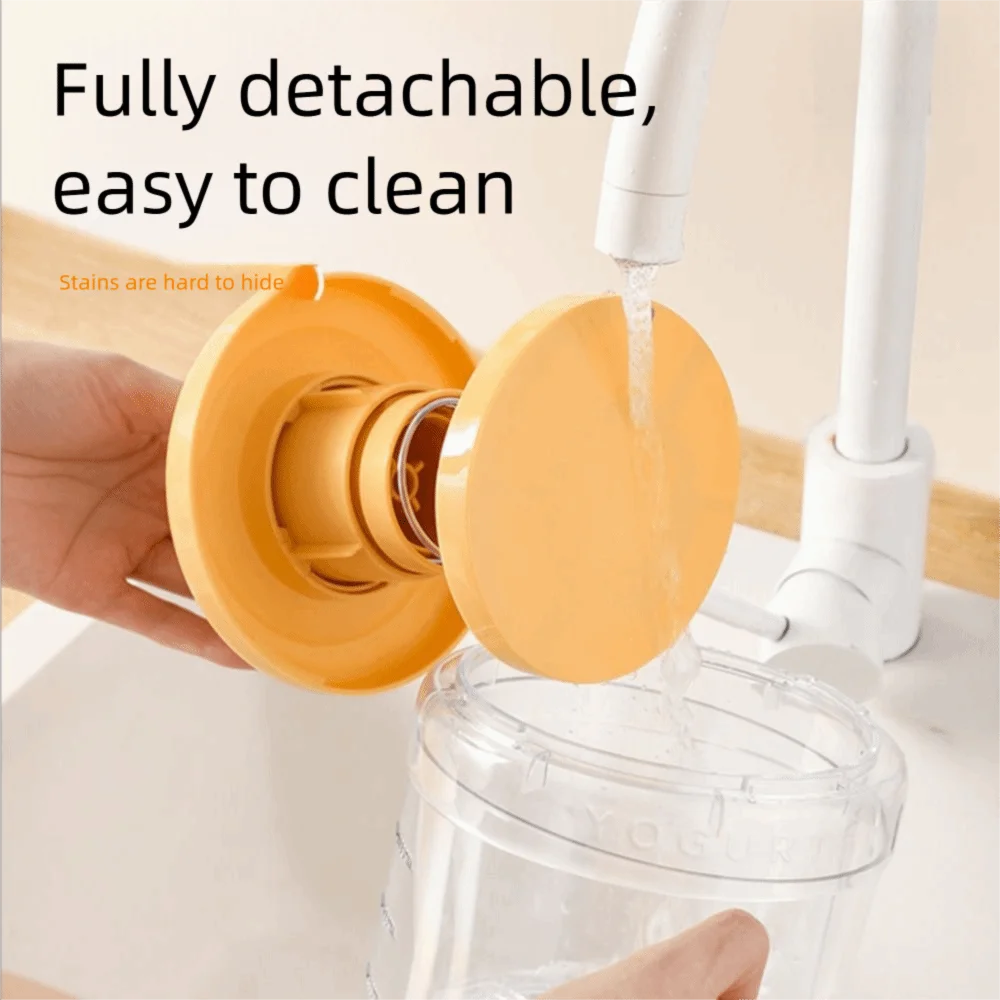 

Fine Mesh Greek Yogurt Filter Detachable Pressure Spring Whey Separation Tools Clear Scale with Handle Homemade Yogurt Strainer