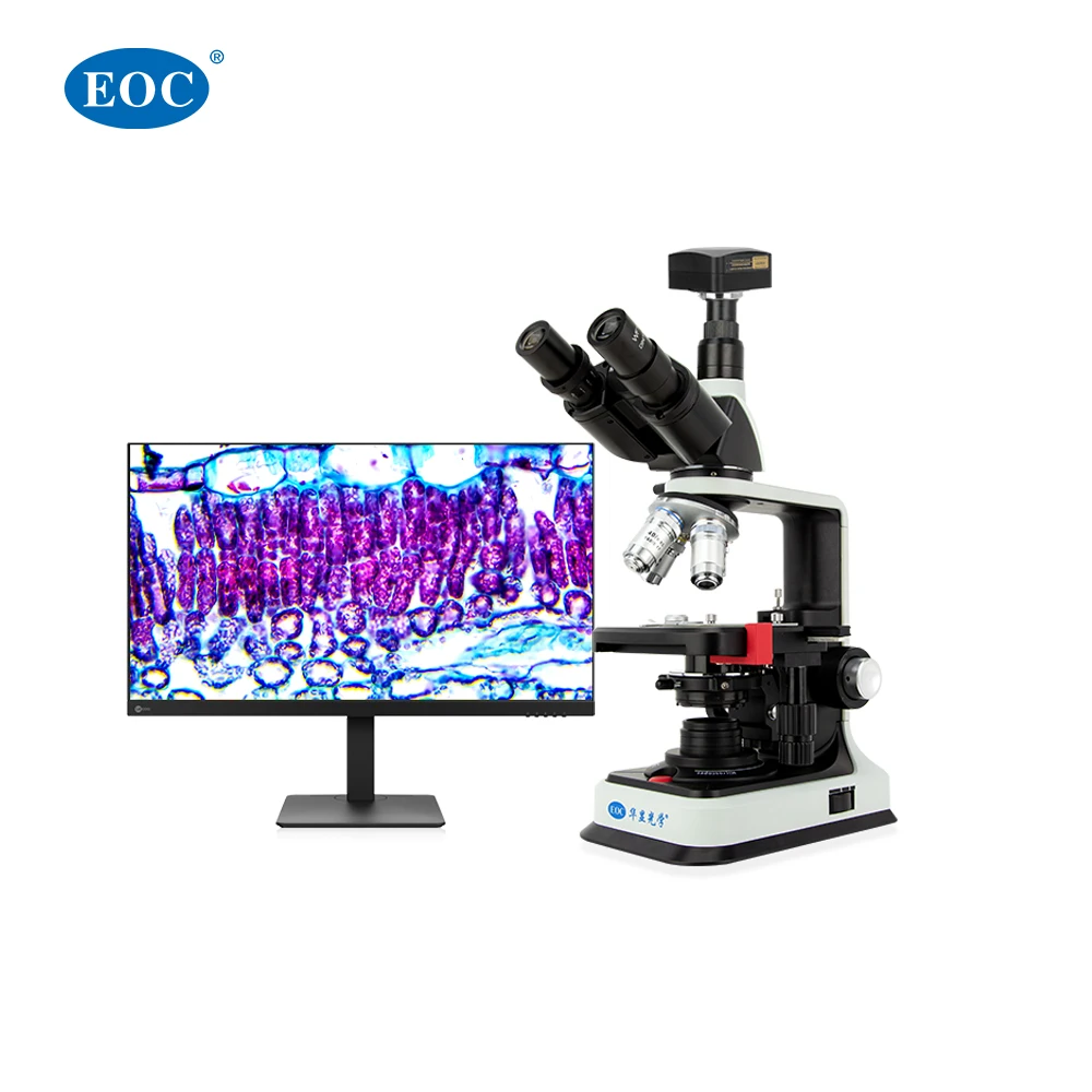 EOCTrinocular Biological Microscope with Monitor for Equipment Maintenance and Observation of Biological Specimens 2k resolution