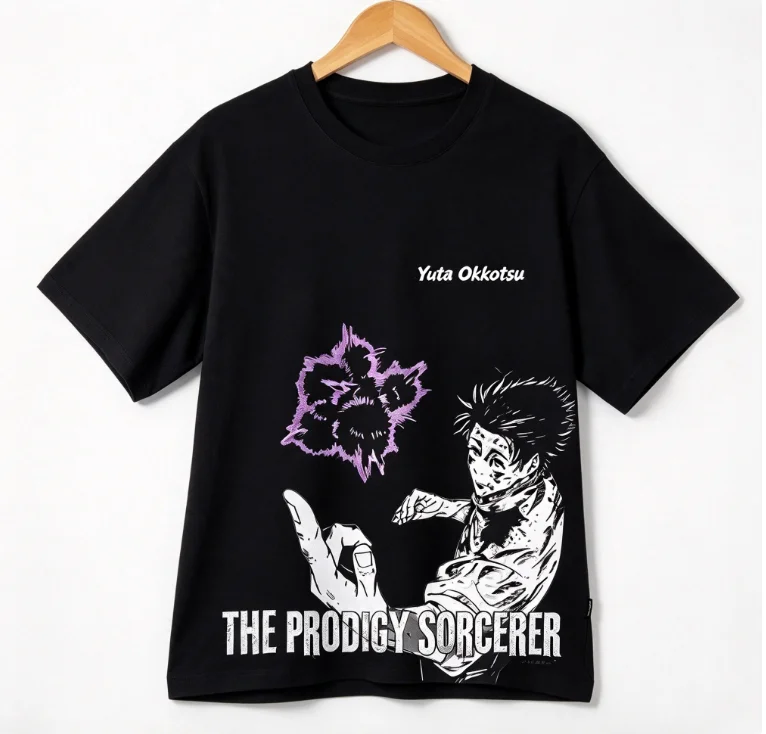 2026 New Best-Seller Trending Anime Character Manga Graphic Oversized Short Sleeve Tee Streetwear Enthusiasts Daily Wear Item