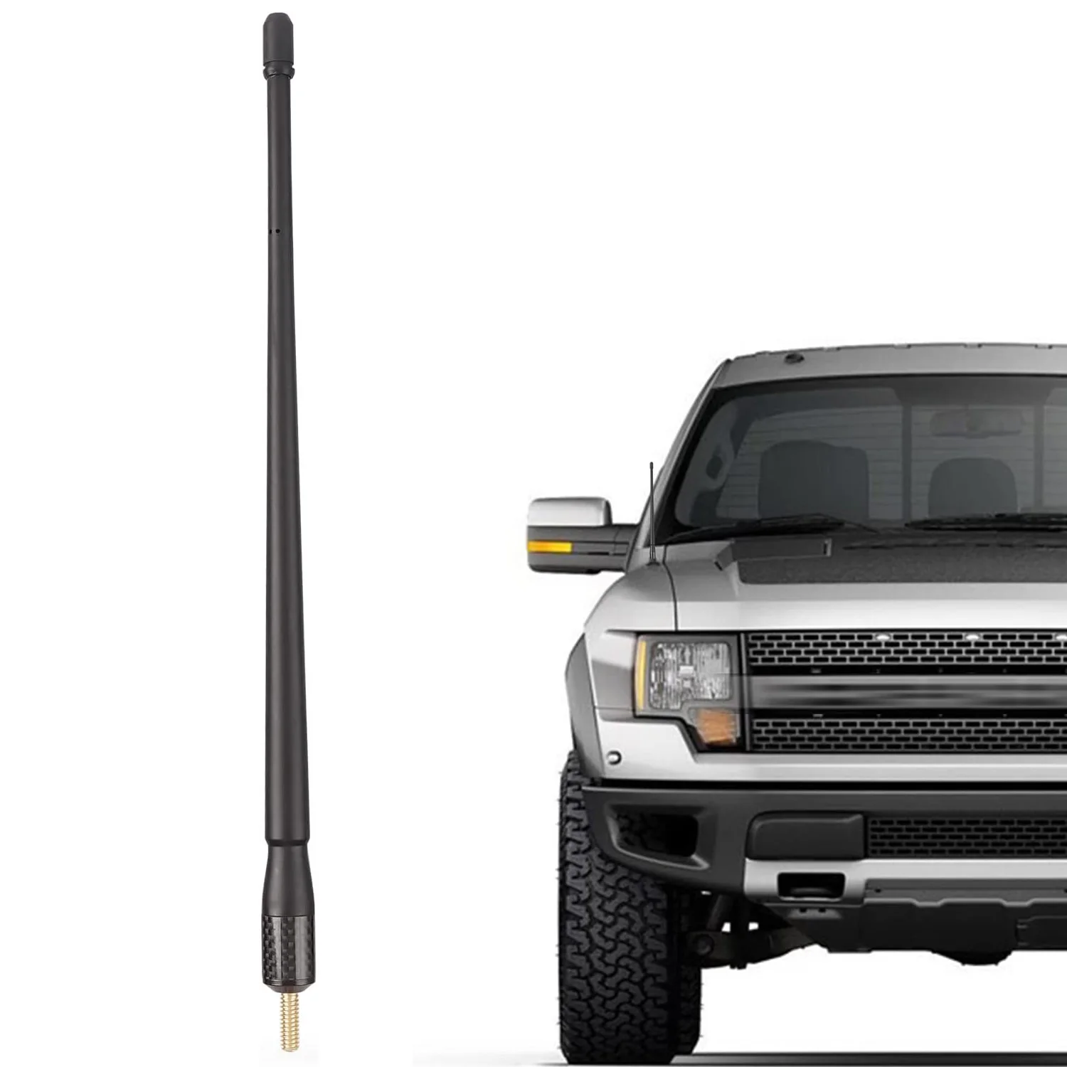 

13Inch Car Antenna Mast Flexible Rubber AM FM Signal Radio Aerial for Chevy Silverado GMC For Ford F150 For Dodge Ram Wrangler