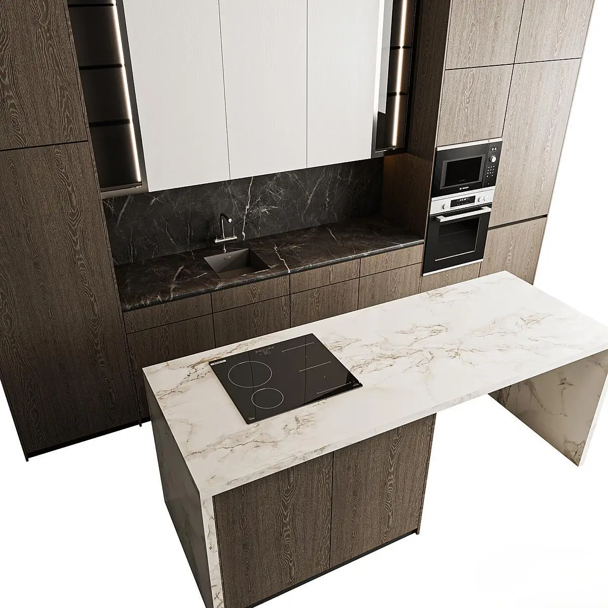 Popular custom-made luxurious high-quality kitchen design (customization)