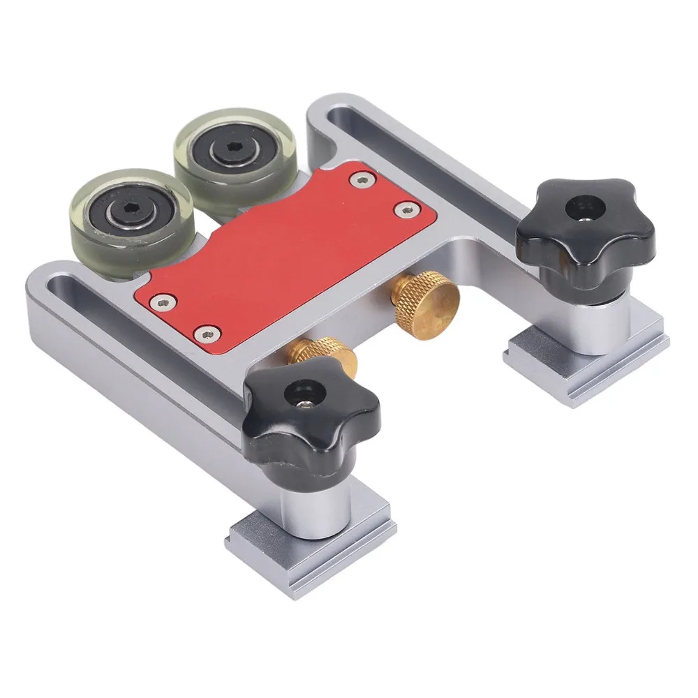 

Aluminum Alloy Table Saw Feeding Guide Roller Adjustable Height Double Wheel Adjustable Table Saw Roller Rubber Wheel