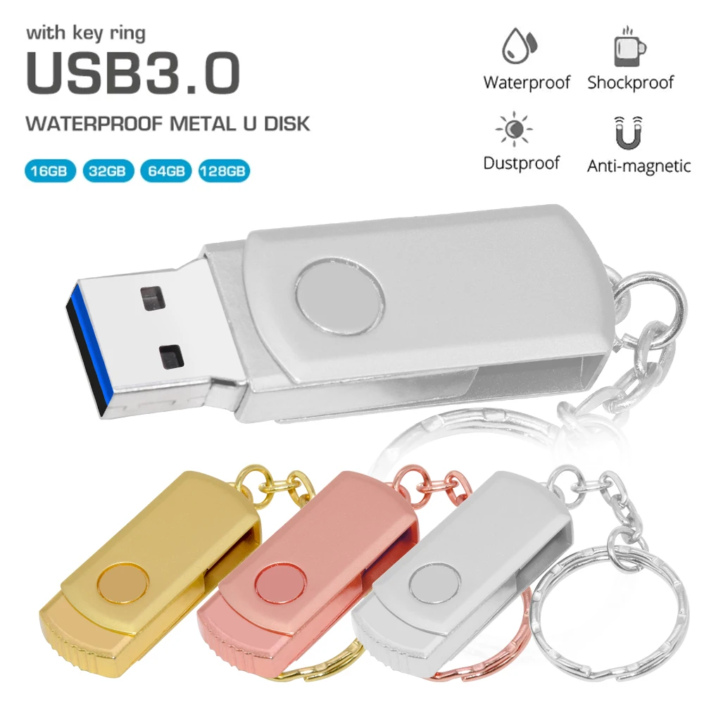 Metal USB 3.0 Flash Drive 64GB 32GB Pendrive 16gb 32gb 64gb 128gb Usb3. 0 Memoria Usb Stick Pen Drive Flash Usb Disk Best Gifts