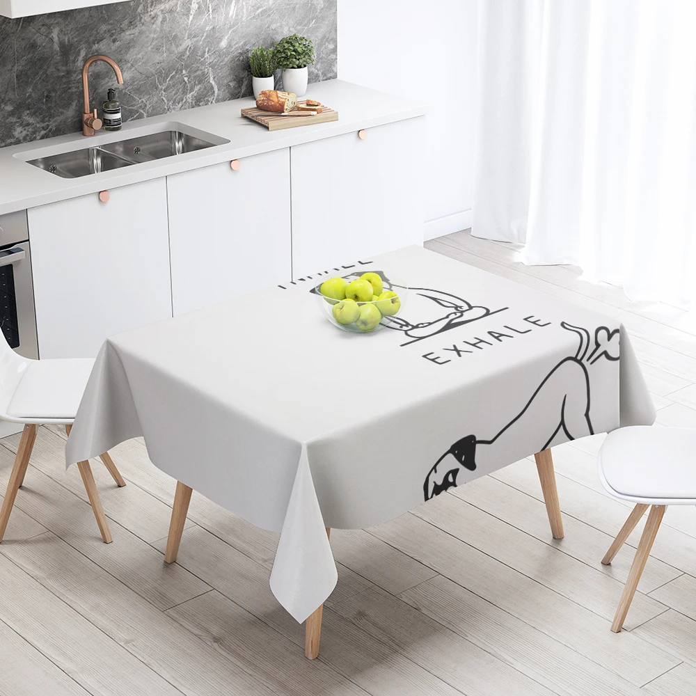 Home tablecloths dining decoration and rectangular table accessories waterproof cloth Anti-stain restaurant Nordic animal dog