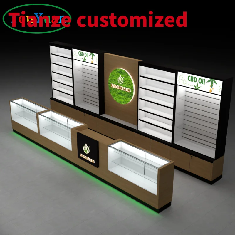 

(customized)cigar display kiosk humidor cigar shop near me smoke shop display showcase rack display sale