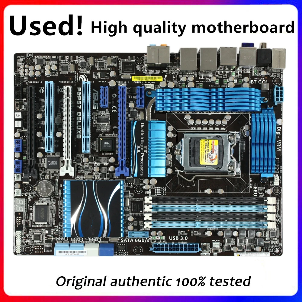 For ASUS P8P67 Deluxe Computer Motherboard LGA 1155 DDR3 For Intel P67 P8P67 Used Desktop Mainboard