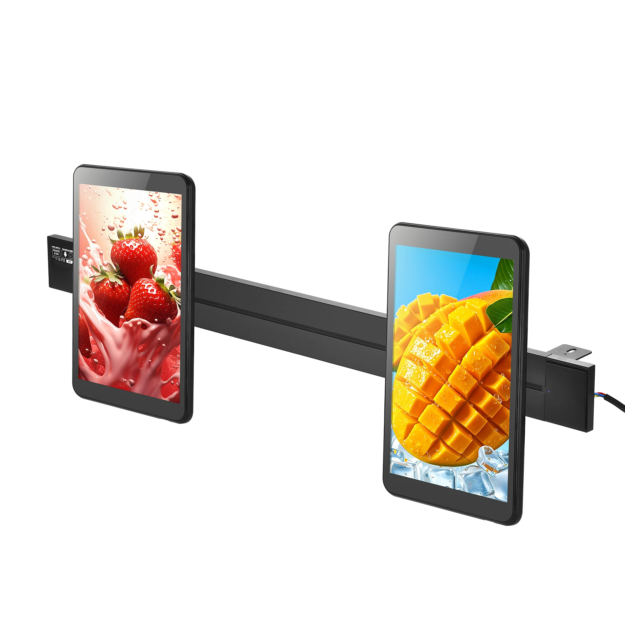 Newest 80 cm Supermarket Shelf Advertising Display with 2pcs FYD 07 Android 13 8 Inch Single Side Touch Screen Display