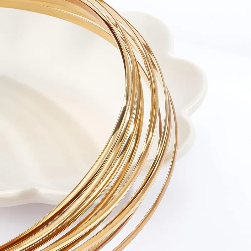 6 Gauge 16 Feet Half Round Brass Wire 4mm Wide Brass Copper Wire Jewelry Beading Wire Gold Jewelry Wire for Crafts Making