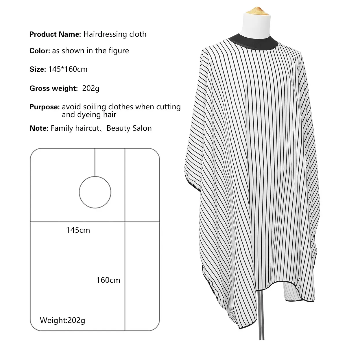 Barber Hair Cutting Cape Pro Salon Hairdressing Cloth Gown Sponge Neck Hairdresser Apron Haircut Capes Wholesale