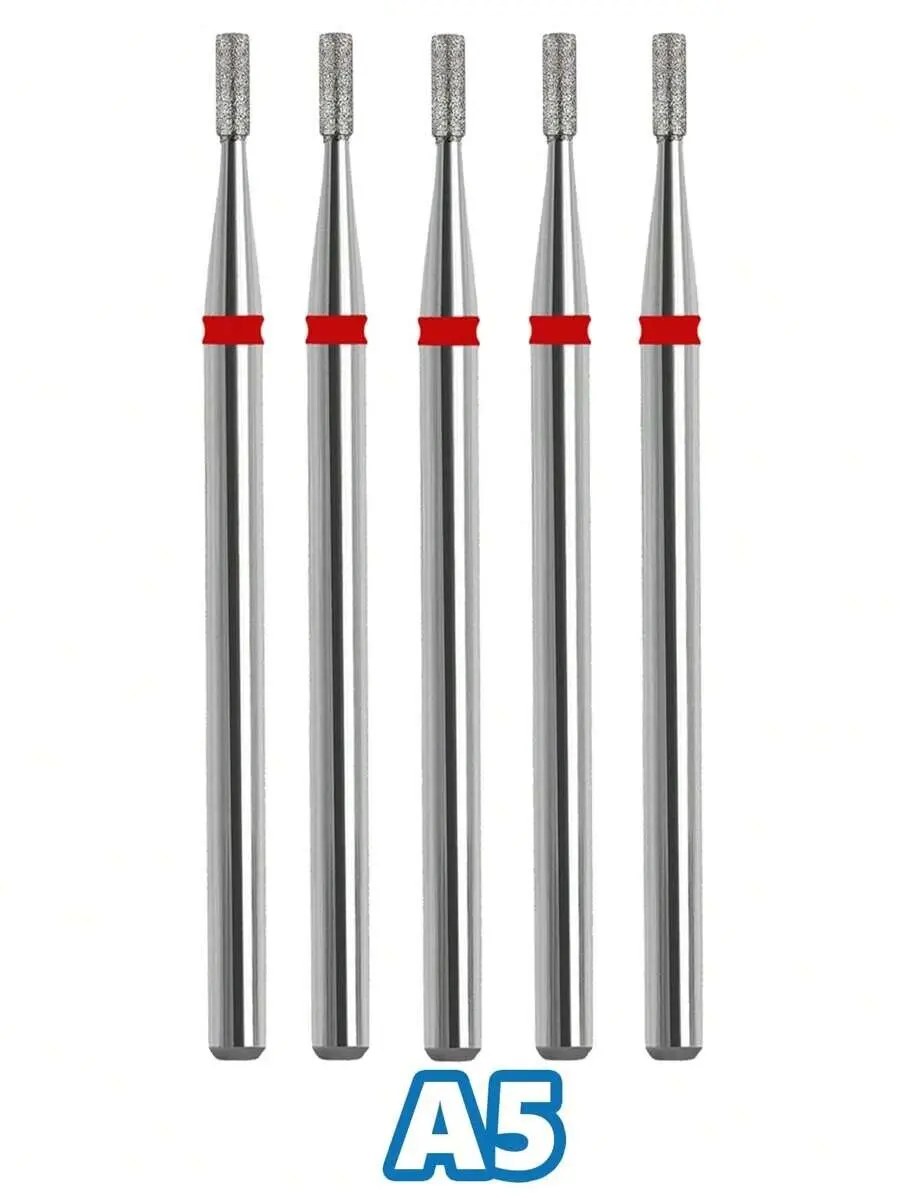 Juego de brocas de diamante para uñas, fresas eléctricas para manicura, rebaba rotativa, limpieza de cutículas, accesorios de taladro para manicura, 5 uds.