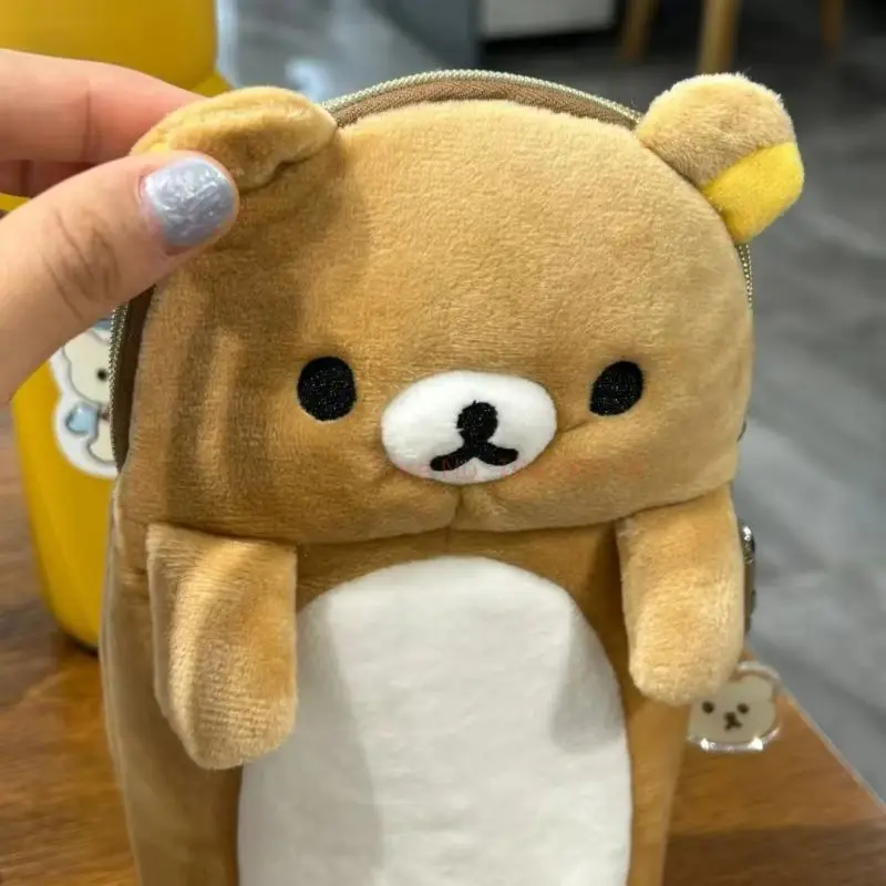 ใหม่ Rilakkuma ตุ๊กตาดินสอกระเป๋าเด็กการ์ตูนน่ารักโรงเรียนเครื่องเขียนกระเป๋า Kawaii ของขวัญวันเกิดสาวการปรับแต่ง