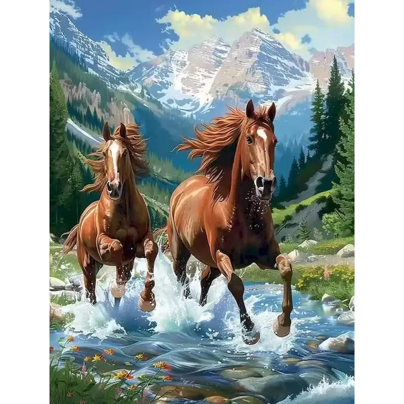 

GATYZTORY Horse Paint By Numbers Arts and Crafts Picture On Numbers Figure Modern Crafts Drawing Kit